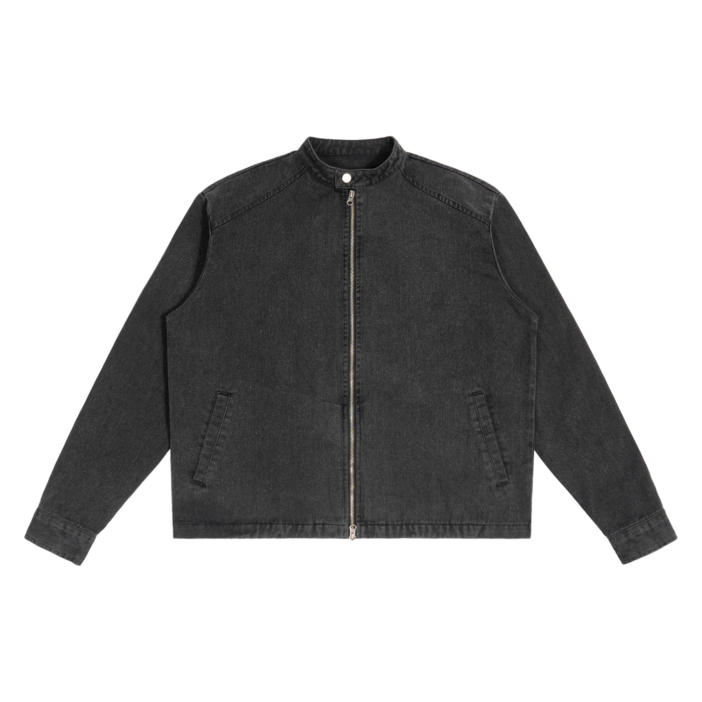 VINTAGE WASHED BLACK DENIM JACKET