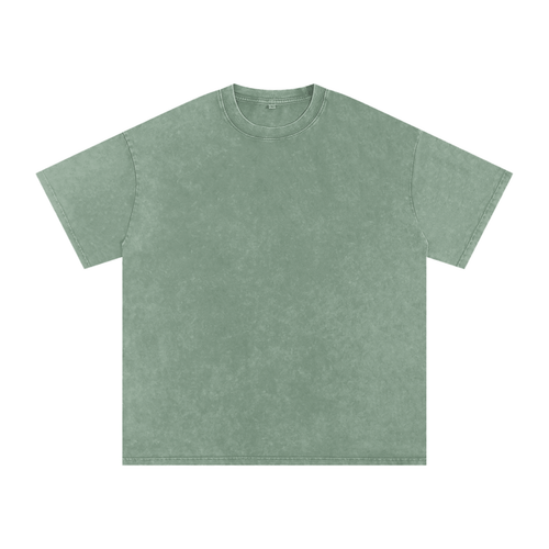 Acid Washed Oversized T-Shirt ivory print