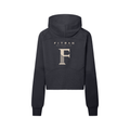 womens cropped half zip hoodie ivory