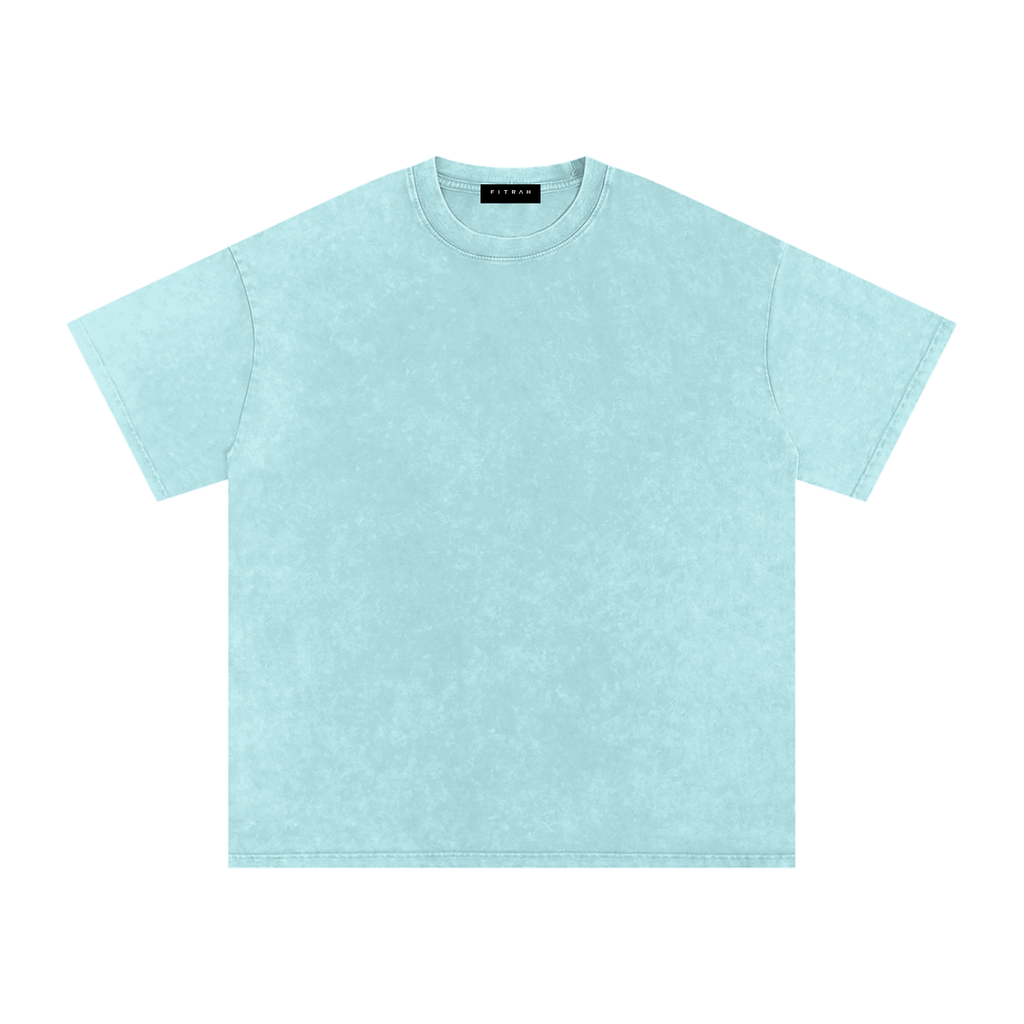 Acid Washed Oversized T-Shirt black print