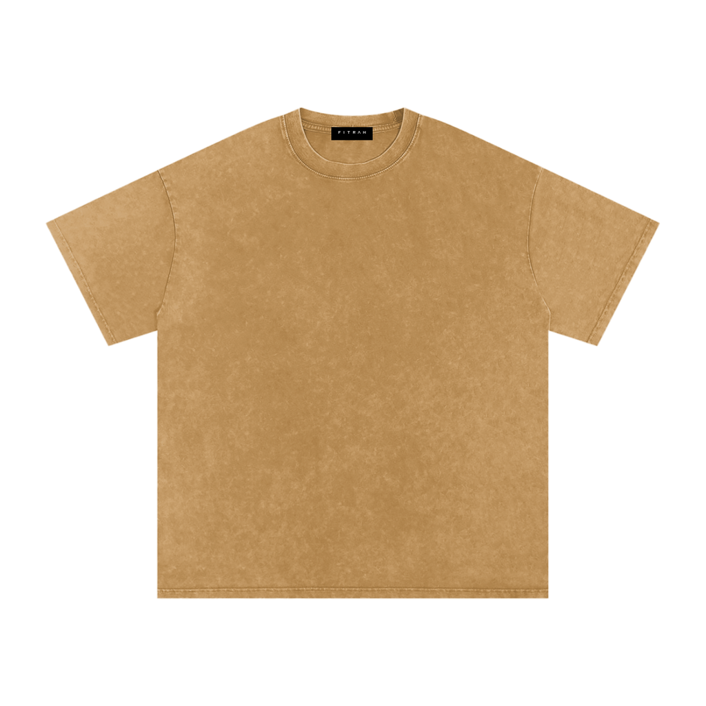 Acid Washed Oversized T-Shirt black print