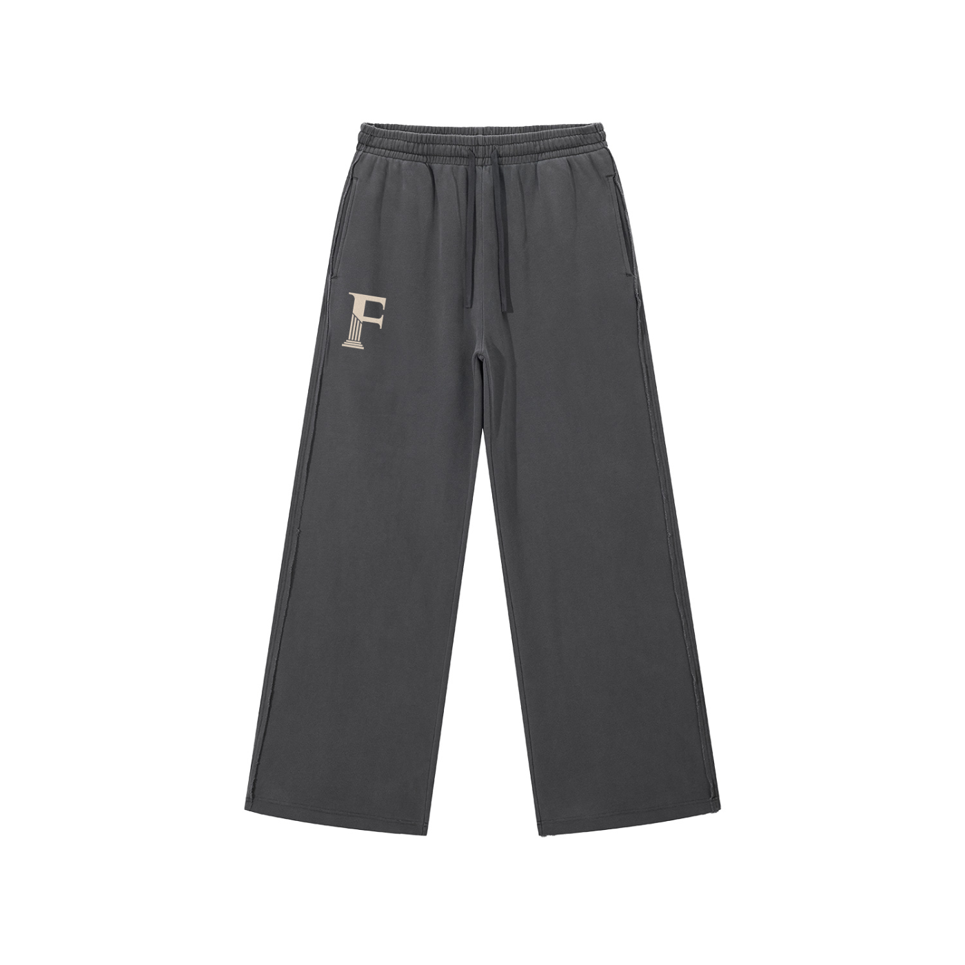 ACID WASH LOOSE FIT JOGGERS- IVORY
