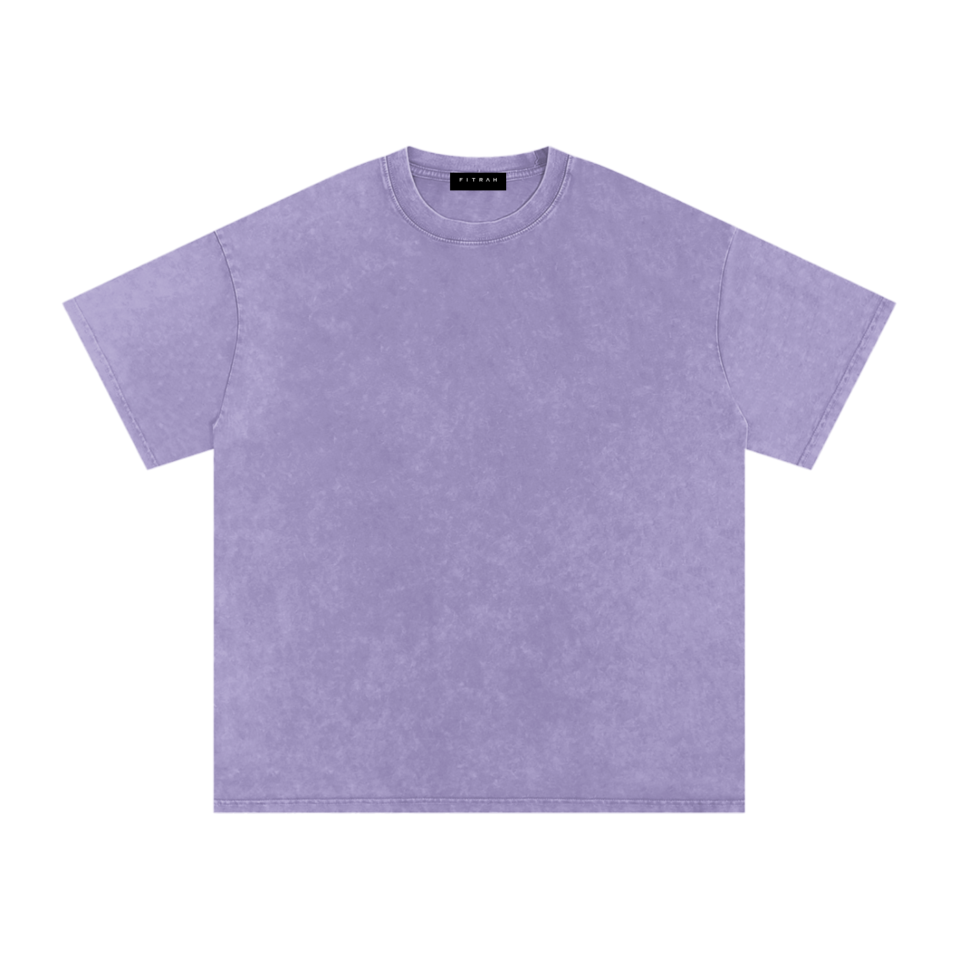 Acid Washed Oversized T-Shirt white print