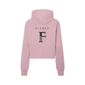 womens cropped half zip hoodie obsidian