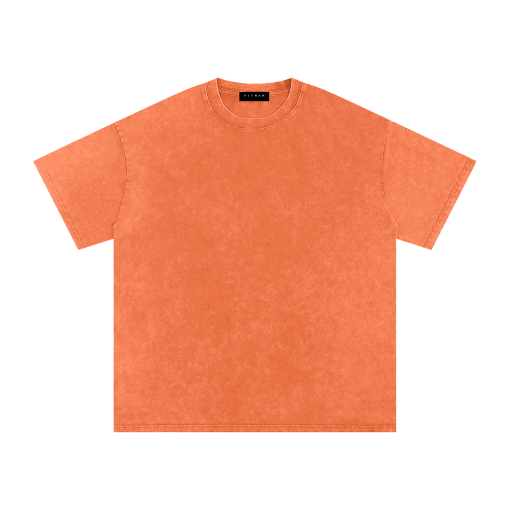 Acid Washed Oversized T-Shirt black print