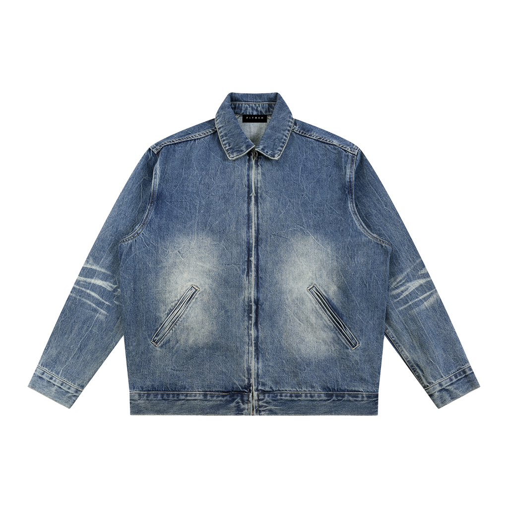 VINTAGE WASHED BLUE DENIM JACKET