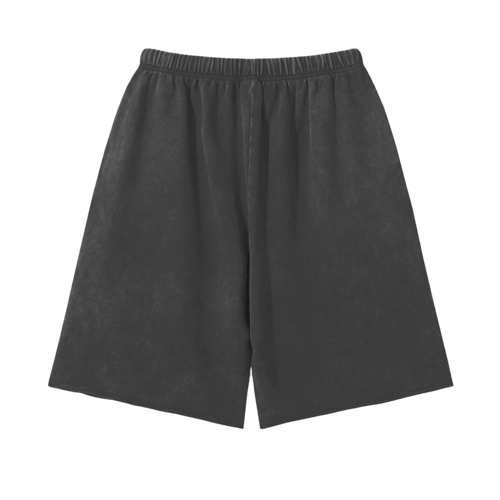 Acid Washed Raw Hem Shorts