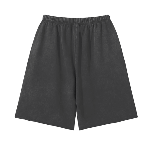 Acid Washed Raw Hem Shorts
