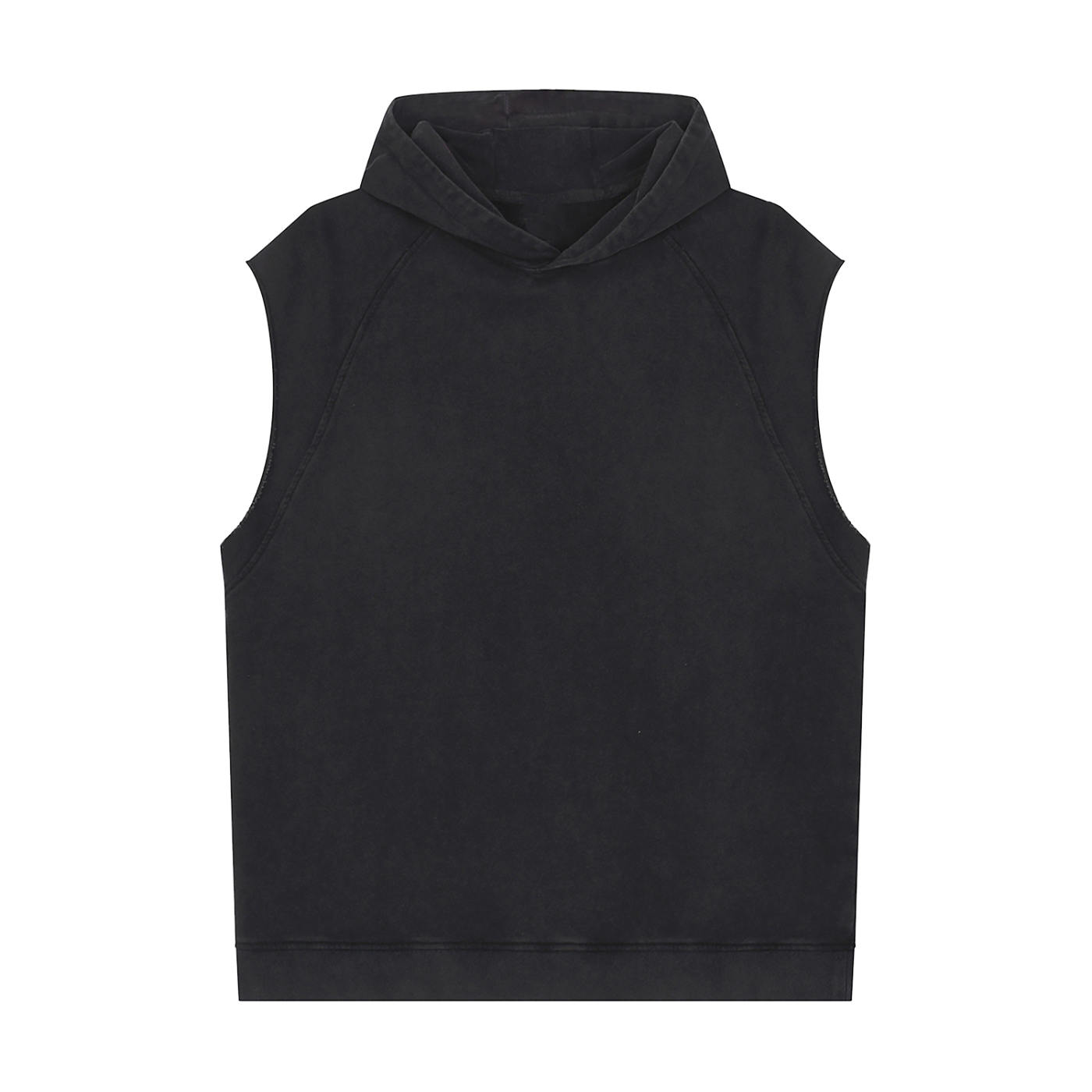 ACID WASH SLEEVELESS HOODIE