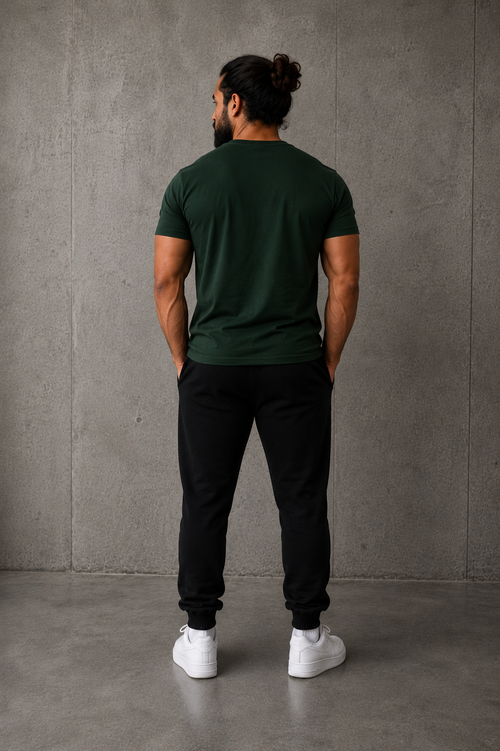 MENS HUNTER GREEN FOUNDATION T SHIRT